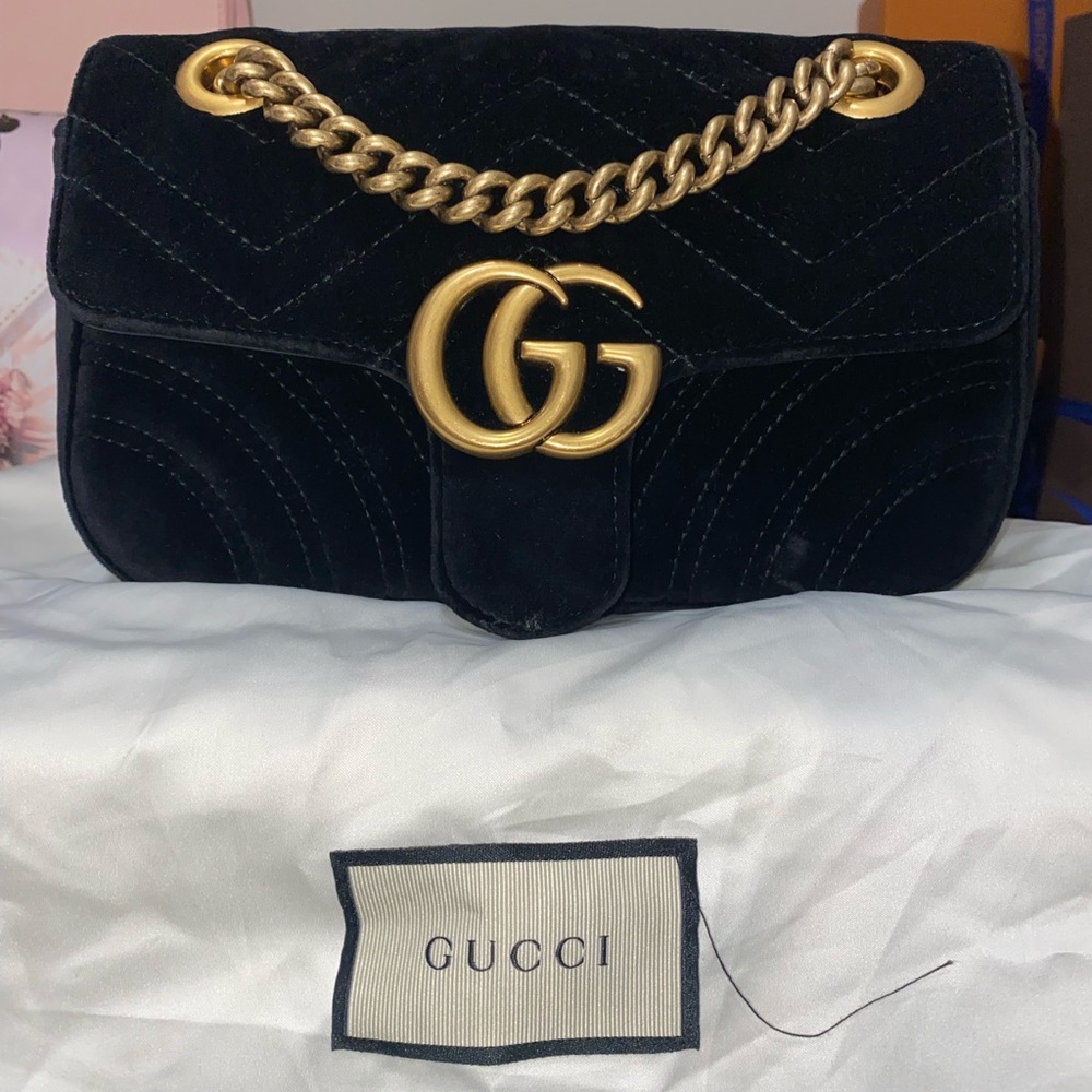 GUCCI Marmont Velvet Crossbody bag